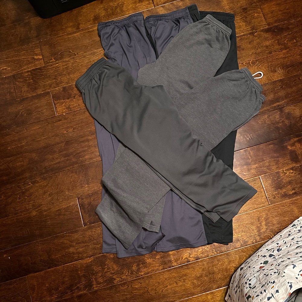 Set of Gray and Black Joggers